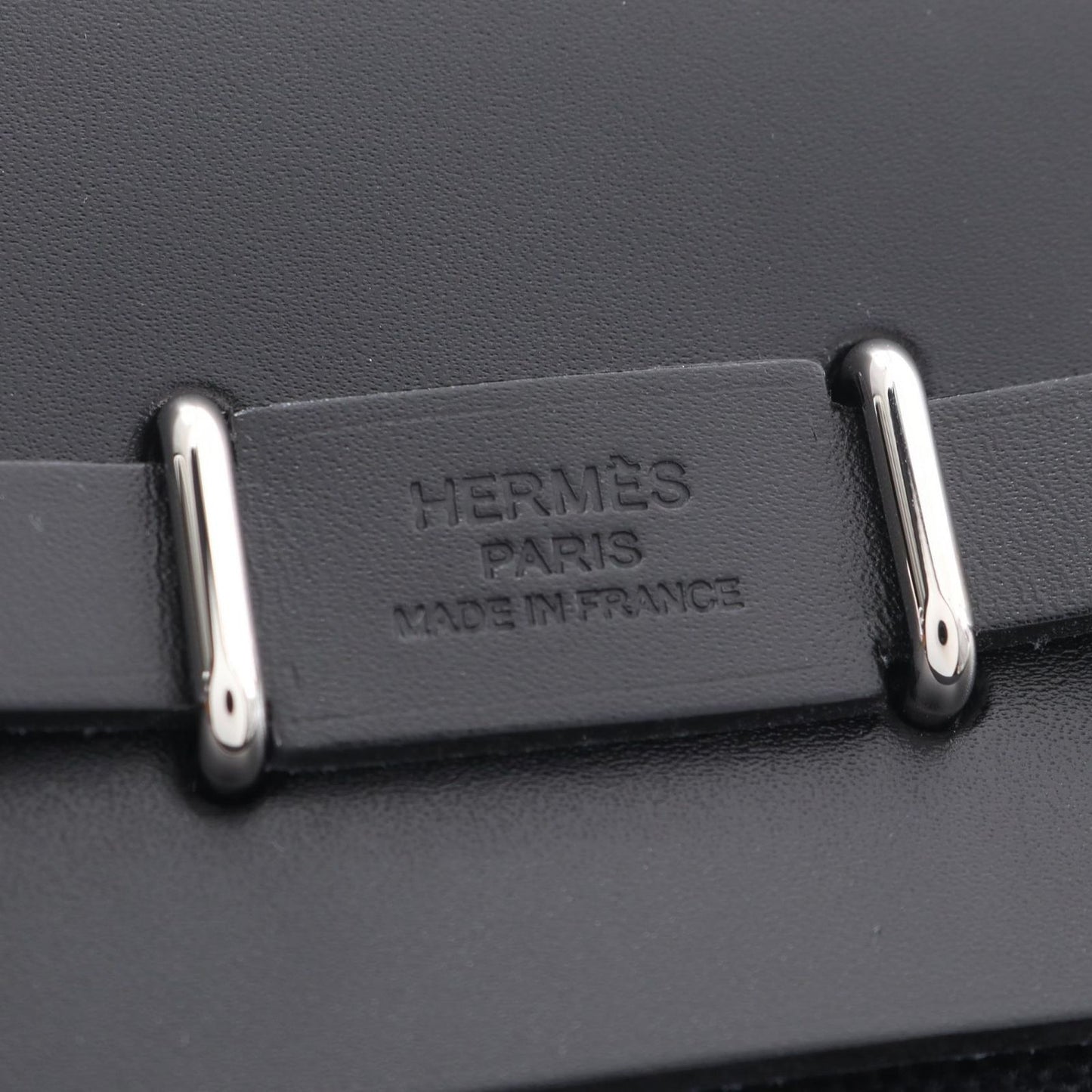Hermes Shoulder Bag Herbag Zip Mini Black Canvas Leather — view 4