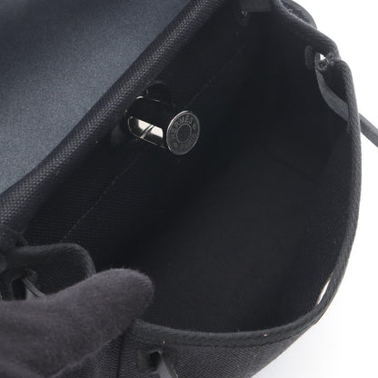 Hermes Shoulder Bag Herbag Zip Mini Black Canvas Leather — view 3