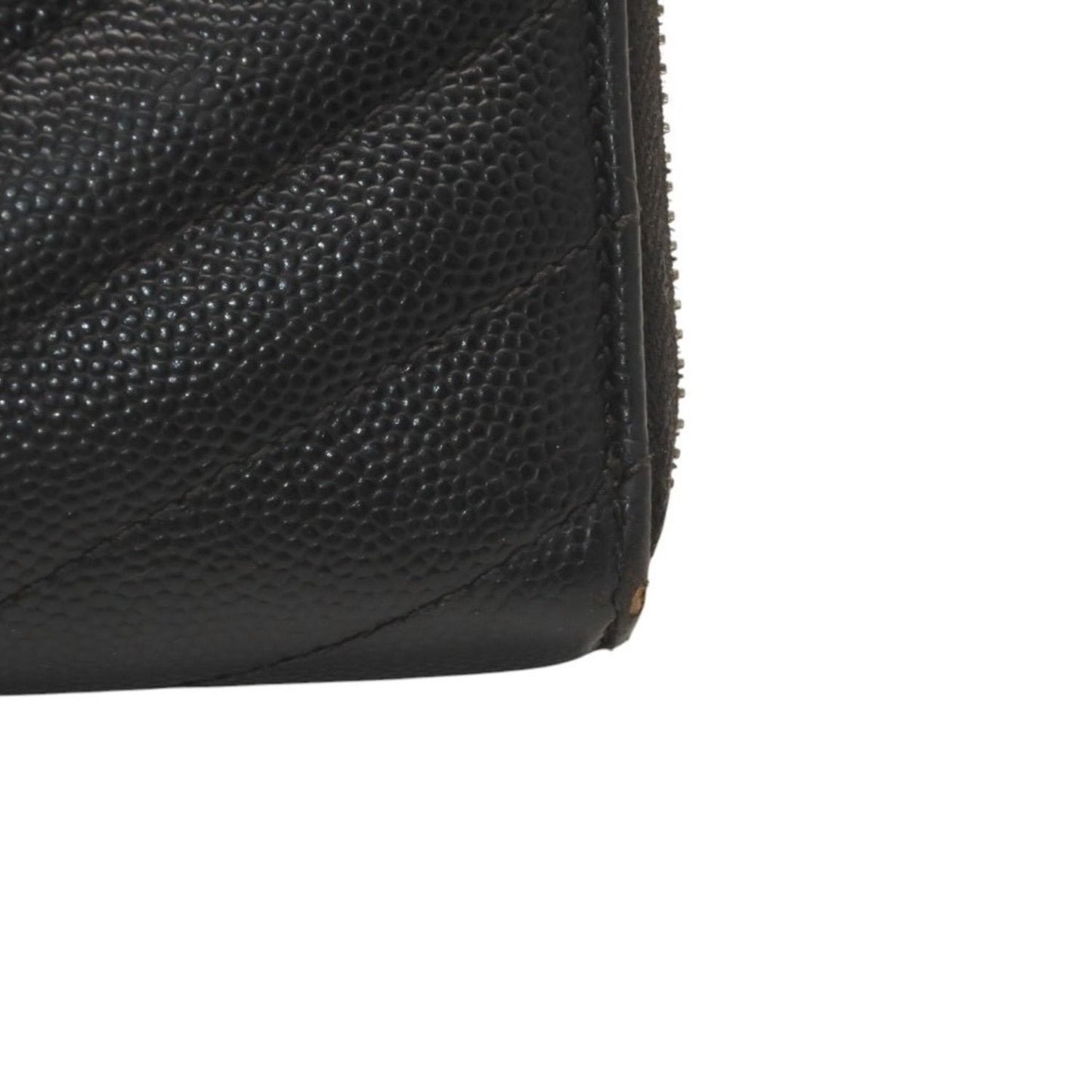 Saint Laurent Wallet Black V-shaped Quilted Gold — view 6