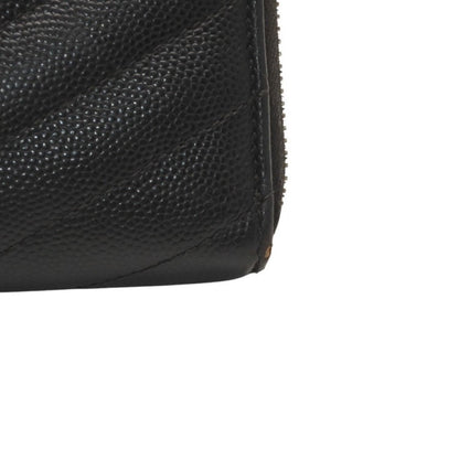Saint Laurent Wallet Black V-shaped Quilted Gold — view 6