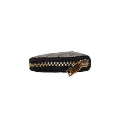 Saint Laurent Wallet Black V-shaped Quilted Gold — view 7
