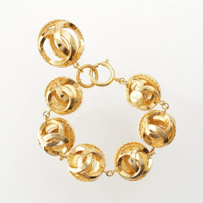 Chanel CC Logo Ball Bracelet Gold Plated — view 2