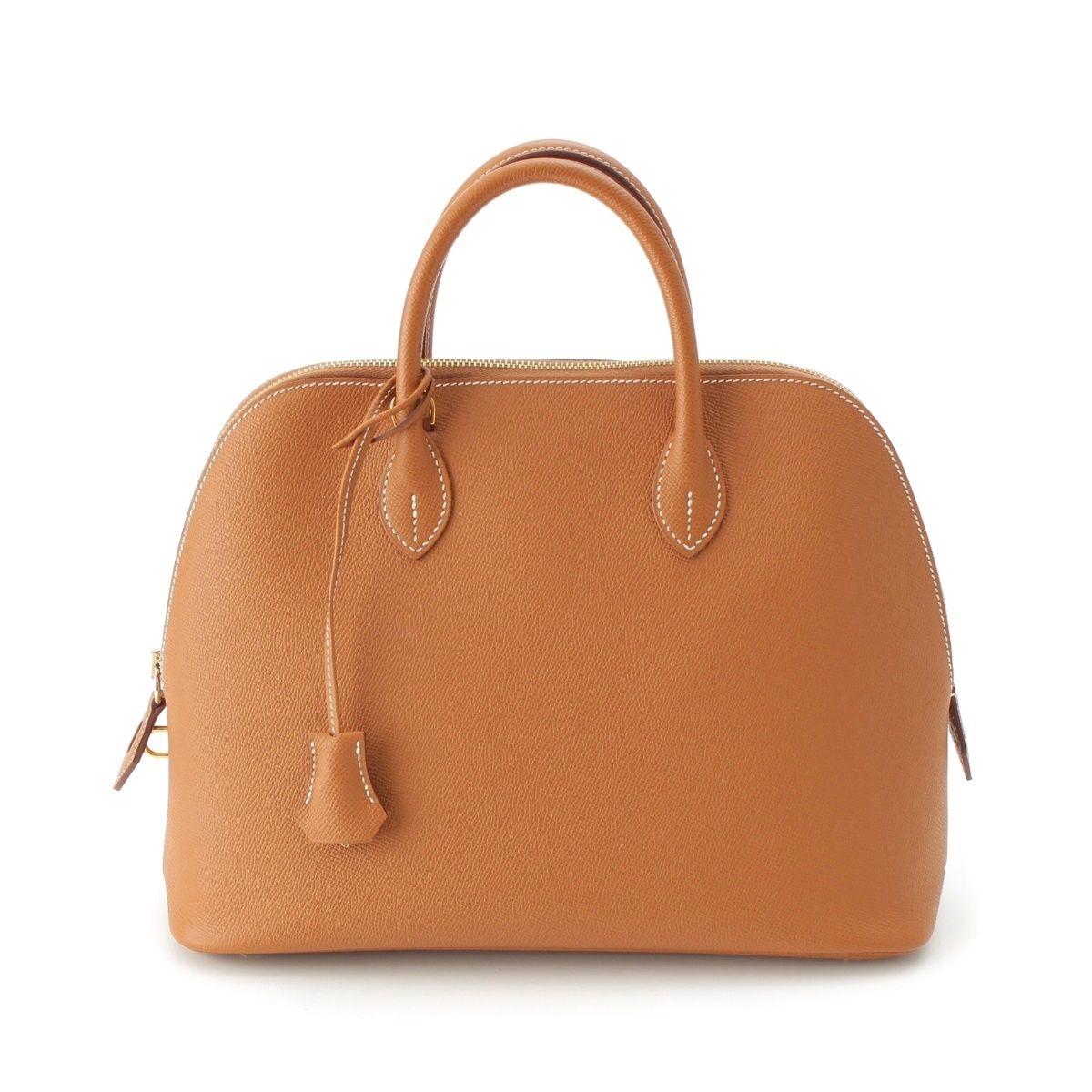 Hermes Veau Epsom Bolide Gold 2-Way Shoulder Handbag 30 Brown