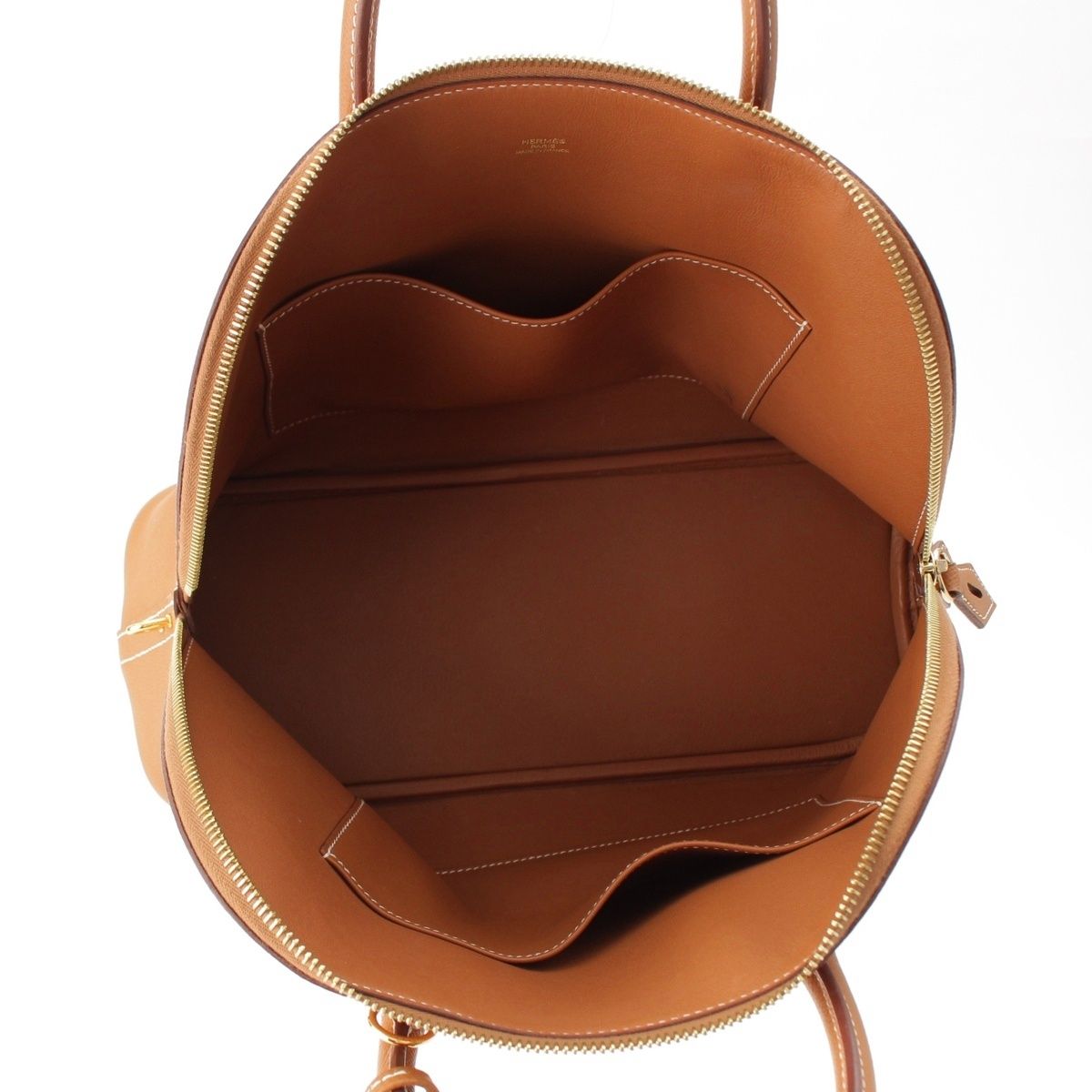 Hermes Veau Epsom Bolide Gold 2-Way Shoulder Handbag 30 Brown — view 6