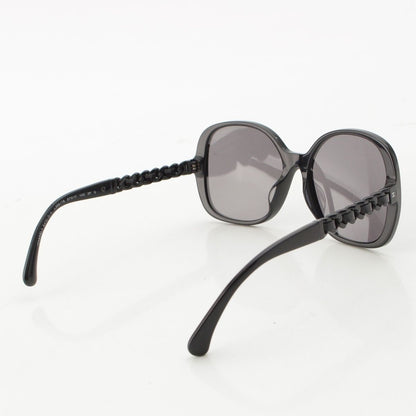 Chanel Polarized Side Chain Motif Sunglasses Eyewear Black — view 4