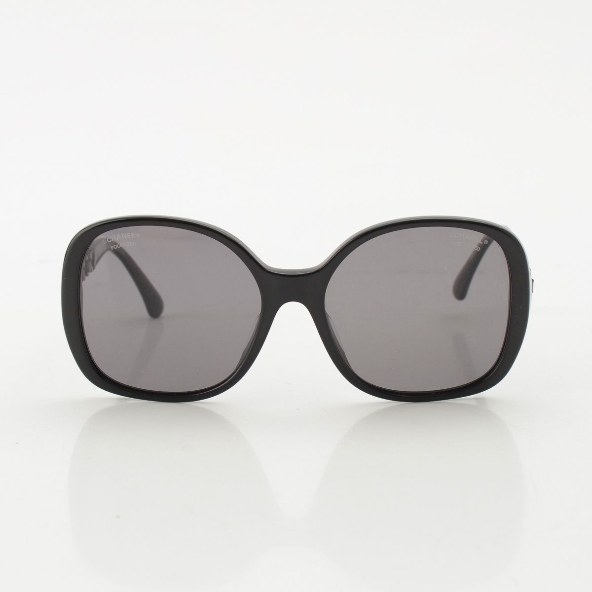 Chanel Polarized Side Chain Motif Sunglasses Eyewear Black — view 2