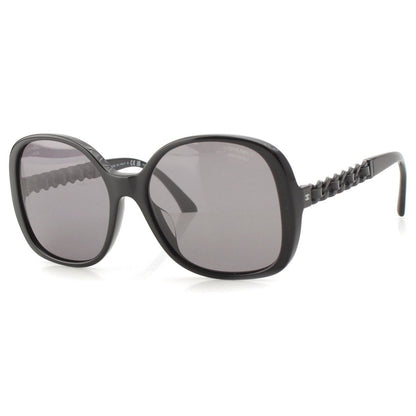 Chanel Polarized Side Chain Motif Sunglasses Eyewear Black