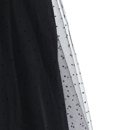 Dior Silk Dot Pattern Tulle Skirt Black 38 — view 5