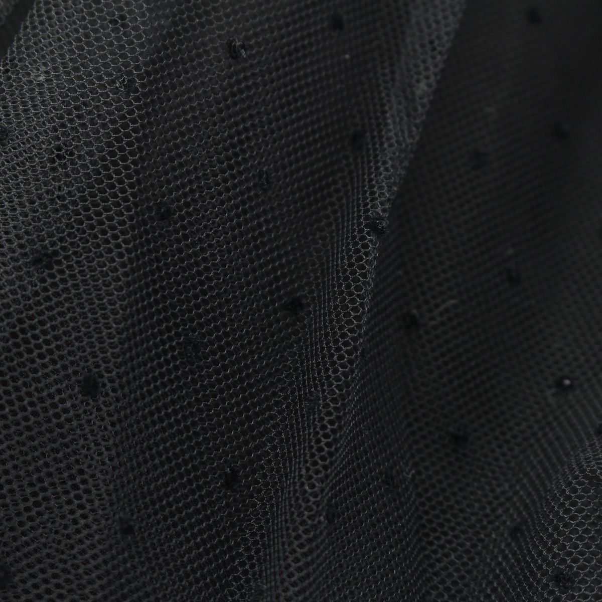 Dior Silk Dot Pattern Tulle Skirt Black 38 — view 6