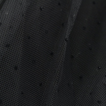 Dior Silk Dot Pattern Tulle Skirt Black 38 — view 6