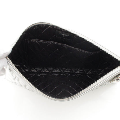 Chanel Cambon Keyboard Robot Charm Clutch Silver — view 6