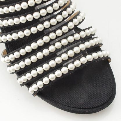 Chanel Pearl Metiers D'art Sandals Boots Black 36 1 2C — view 6
