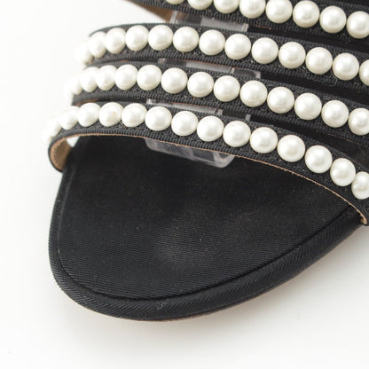 Chanel Pearl Metiers D'art Sandals Boots Black 36 1 2C — view 8