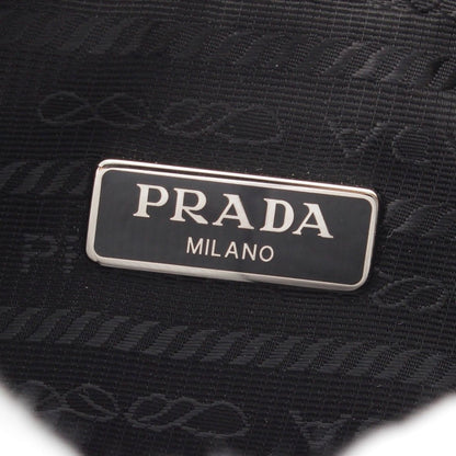 Prada Re Edition Nylon Leather Tessuto Shoulder Bag Black — view 7