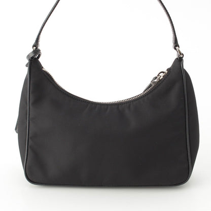 Prada Re Edition Nylon Leather Tessuto Shoulder Bag Black — view 4