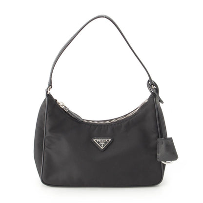 Prada Re Edition Nylon Leather Tessuto Shoulder Bag Black