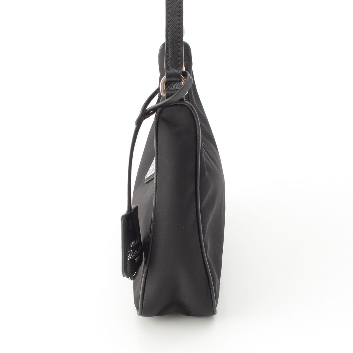 Prada Re Edition Nylon Leather Tessuto Shoulder Bag Black — view 3