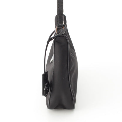 Prada Re Edition Nylon Leather Tessuto Shoulder Bag Black — view 3