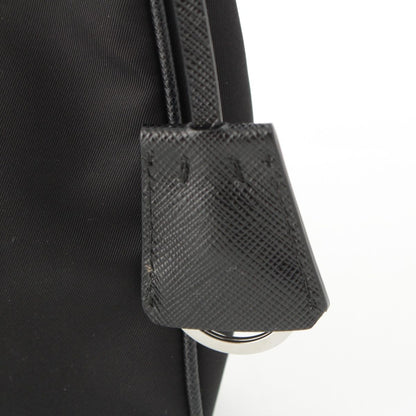 Prada Re Edition Nylon Leather Tessuto Shoulder Bag Black — view 9