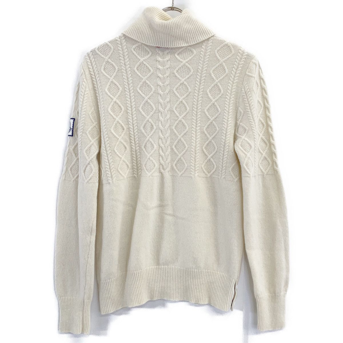 Moncler Gum Blue Wool Turtleneck Sweater — view 2