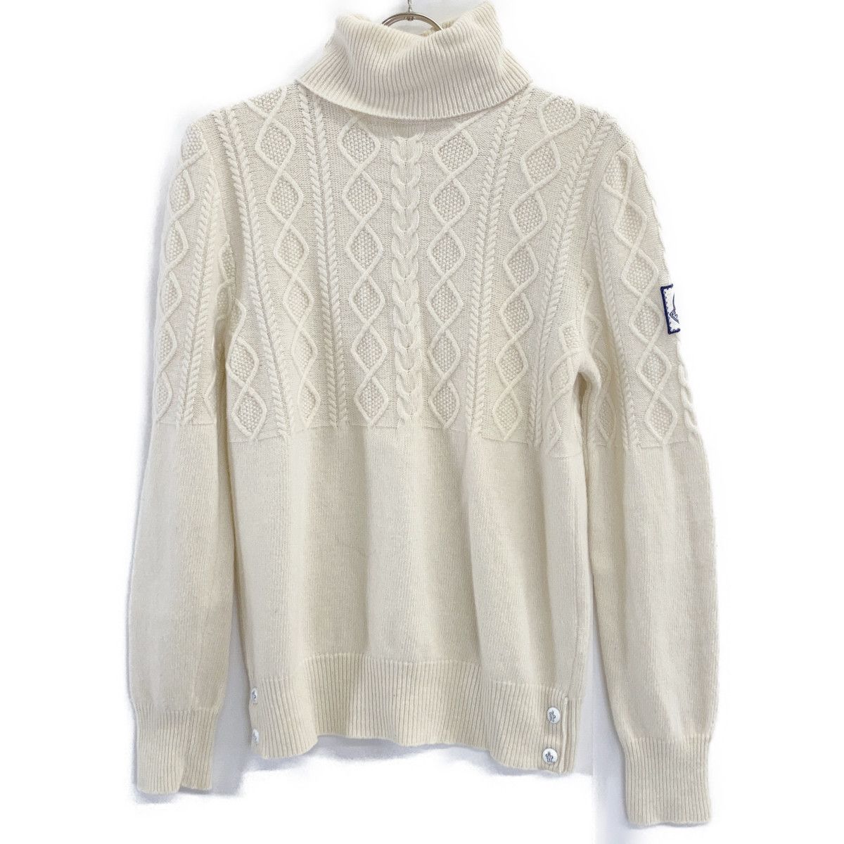 Moncler Gum Blue Wool Turtleneck Sweater