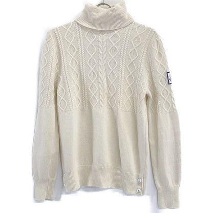 Moncler Gum Blue Wool Turtleneck Sweater