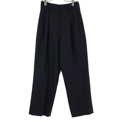 Celine Mohair Wool 2 Tuck Wide Pants 36