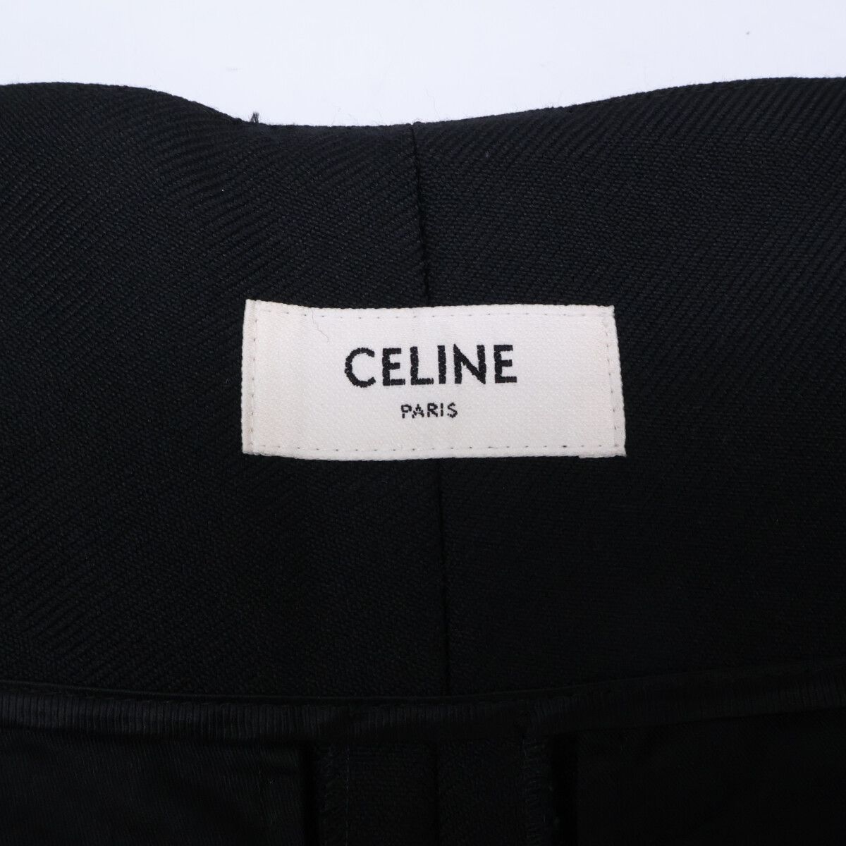 Celine Mohair Wool 2 Tuck Wide Pants 36 — view 4