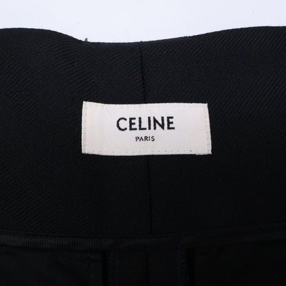 Celine Mohair Wool 2 Tuck Wide Pants 36 — view 4