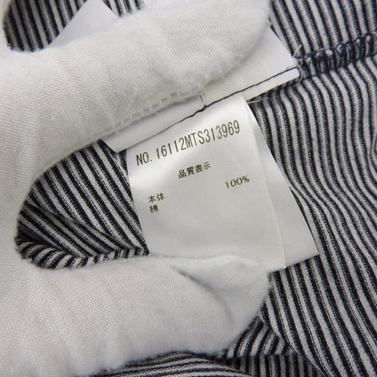 Brunello Cucinelli Cotton Border Polo Shirt Top White Black XS — view 4