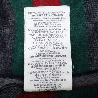 Gucci GG Pattern Sherry Line Wool Fringe Scarf — view 8