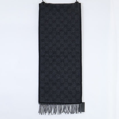 Gucci GG Pattern Sherry Line Wool Fringe Scarf — view 3