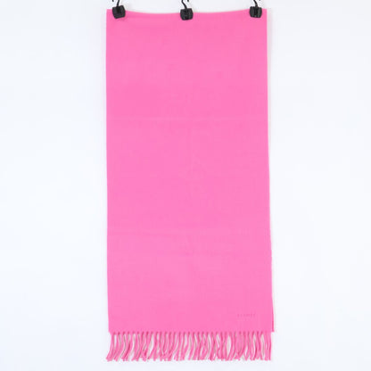 Hermes Logo Embroidery Cashmere Fringe Scarf — view 2