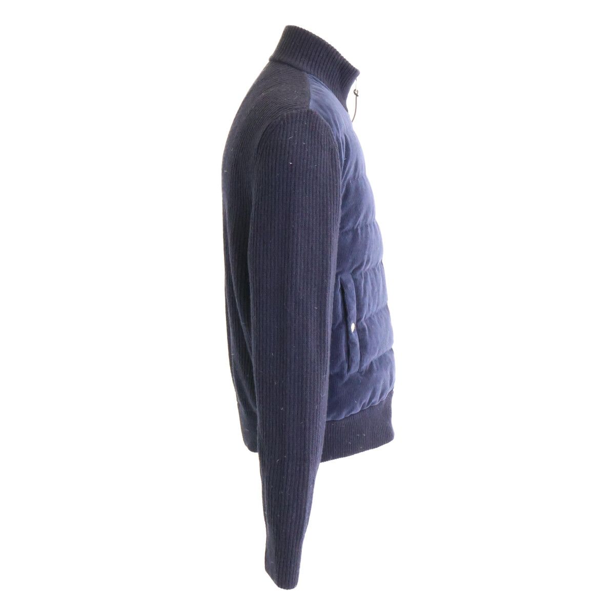 Moncler Tricot Cardigan Knit Contrast Corduroy Down Jacket — view 3