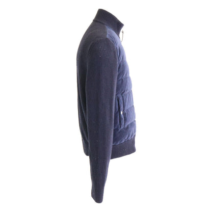 Moncler Tricot Cardigan Knit Contrast Corduroy Down Jacket — view 3
