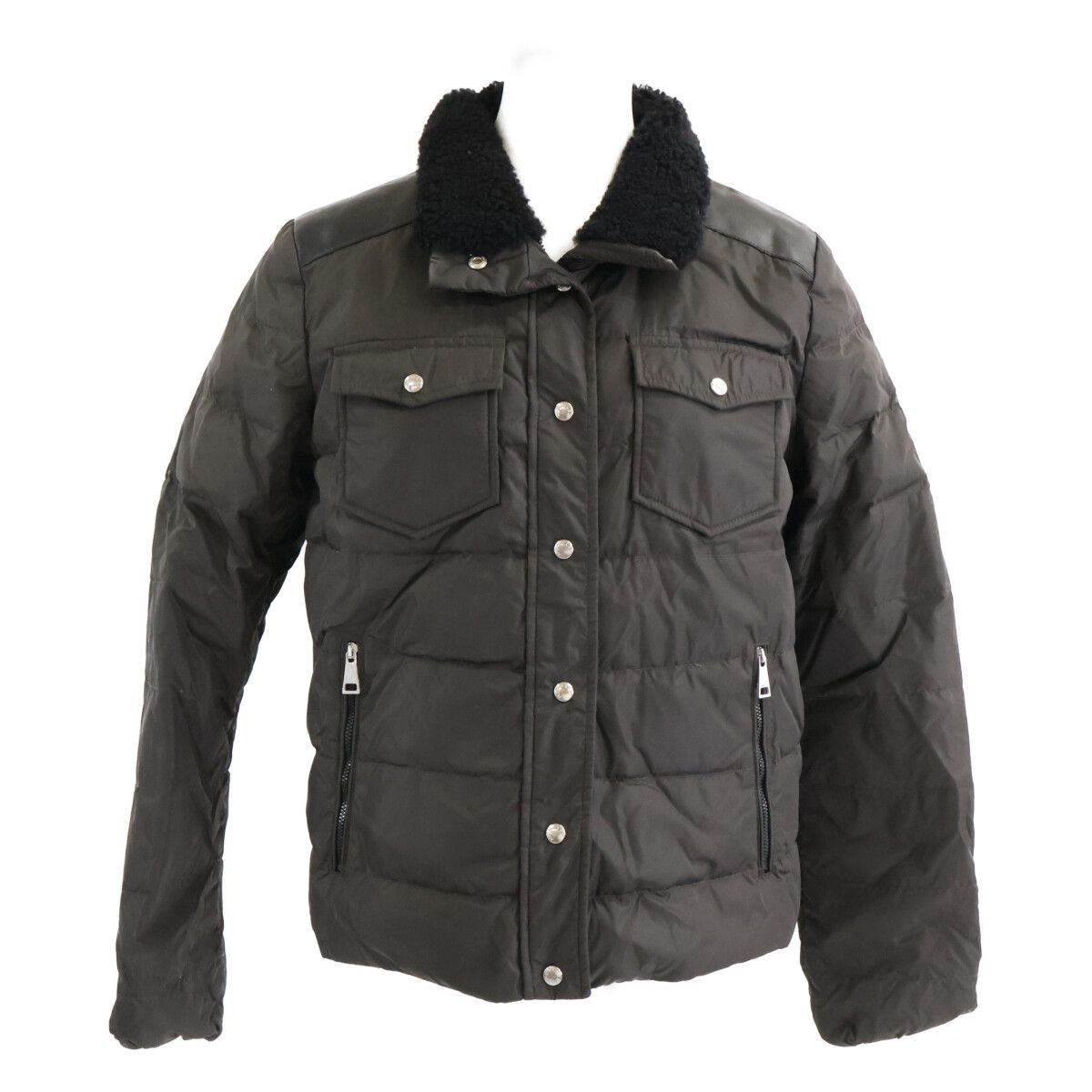 Moncler Eirene Collar Fleece Down Jacket