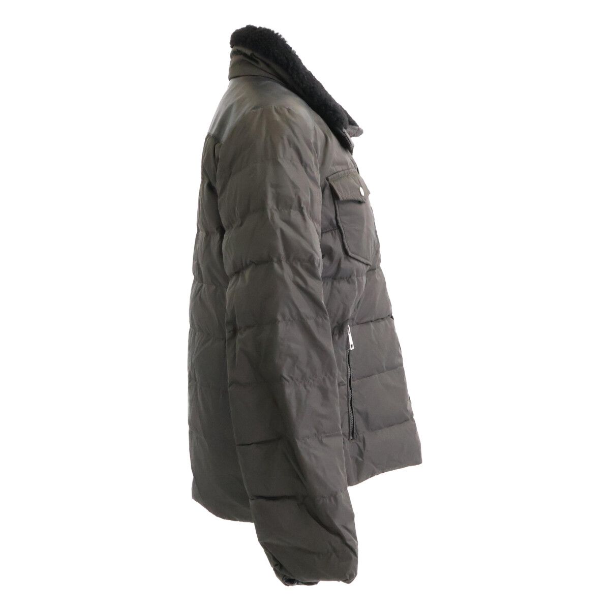 Moncler Eirene Collar Fleece Down Jacket — view 4