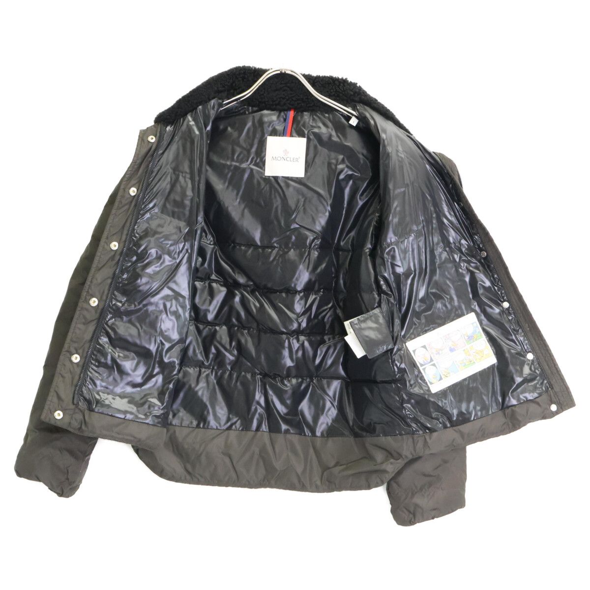 Moncler Eirene Collar Fleece Down Jacket — view 5