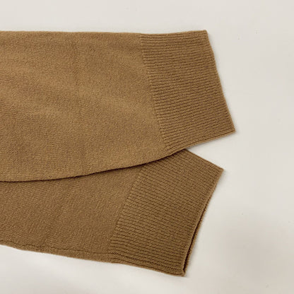 Hermes Beige Virgin Wool Cashmere Crew Neck Long Sleeve Braglan Knit Pullover — view 5