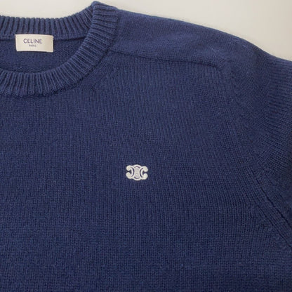 Celine Gray Wool Cashmere Trio Crew Neck Sweater XL — view 4