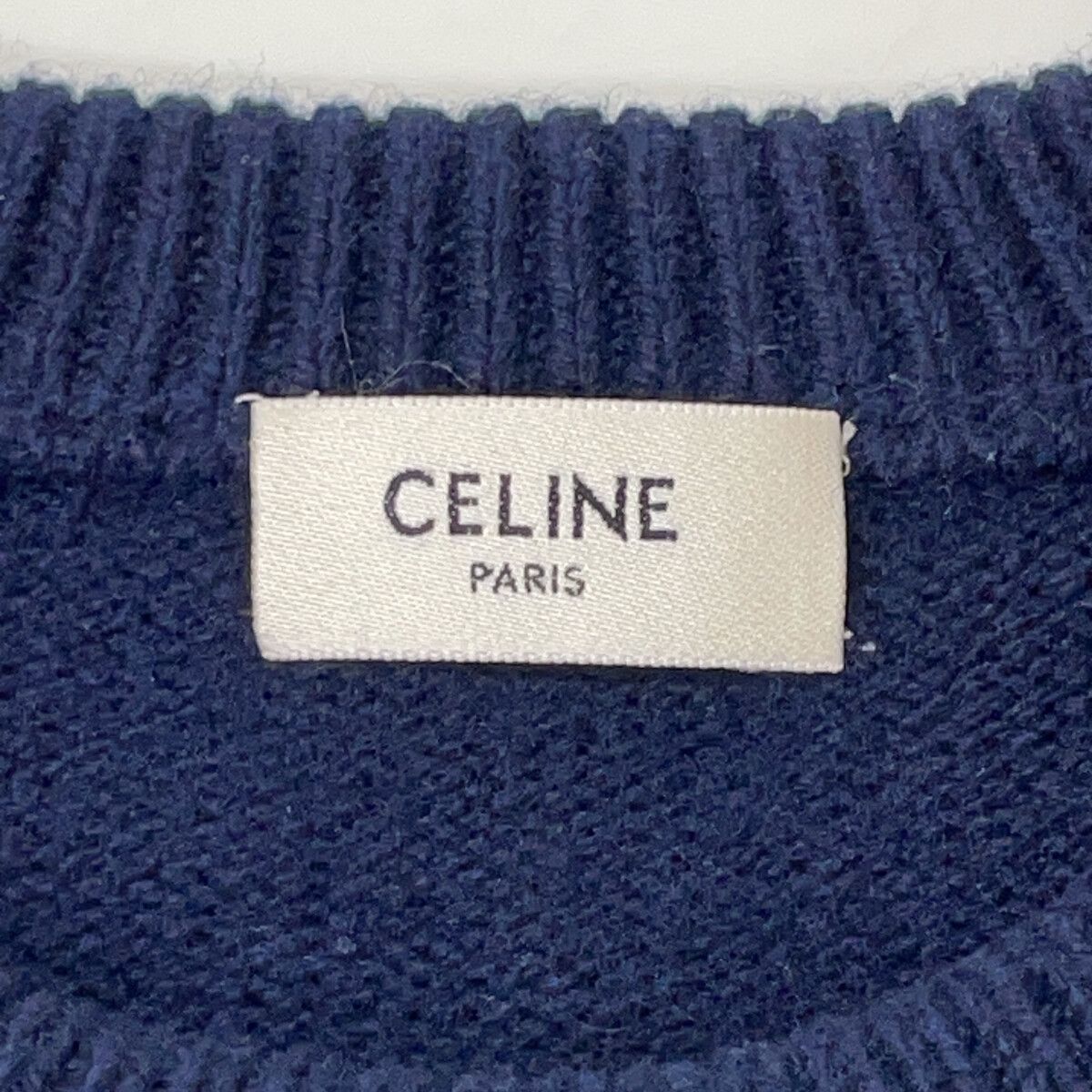 Celine Gray Wool Cashmere Trio Crew Neck Sweater XL — view 3