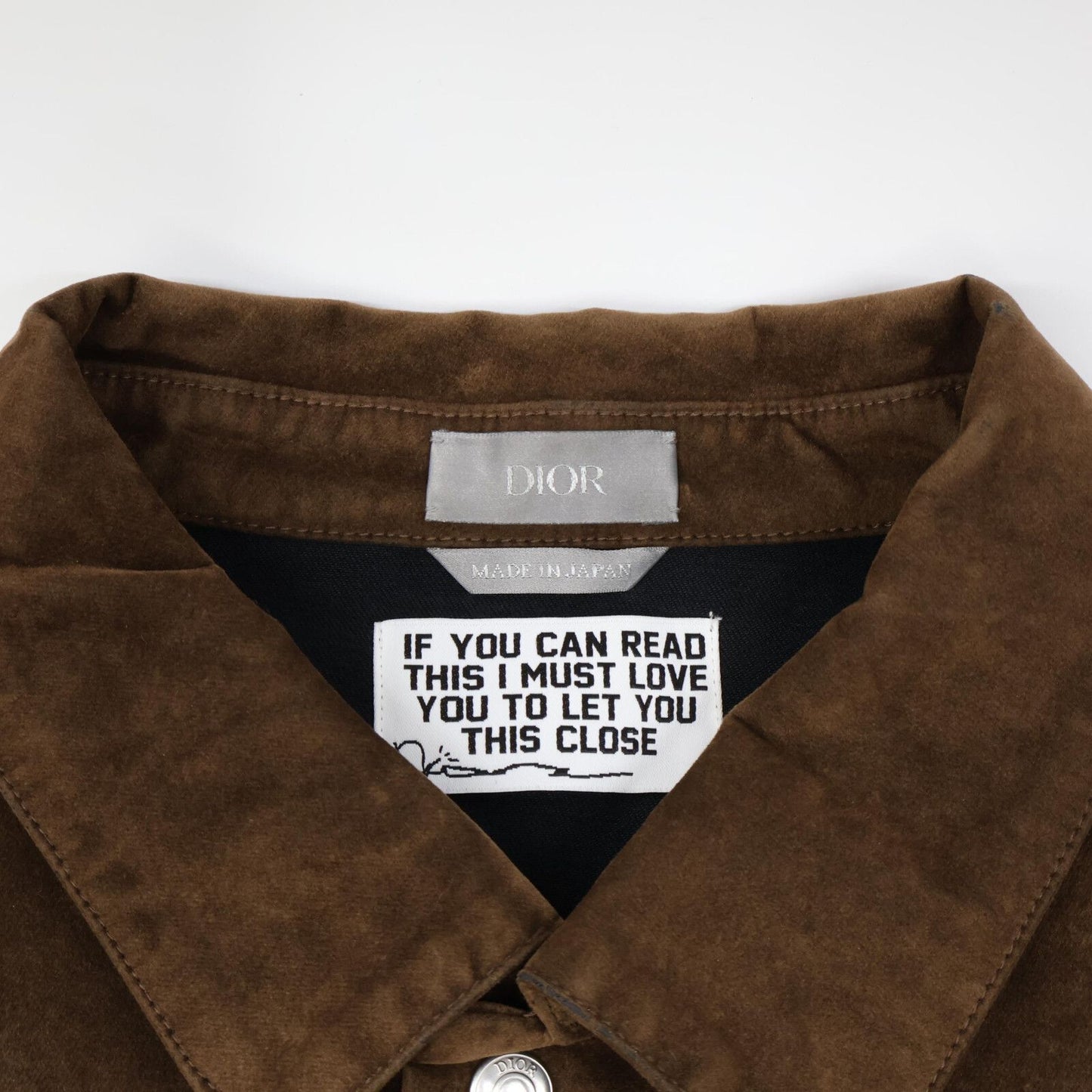 Dior Jack Logo Embroidery Velvet Oversize Shirt 52 — view 5