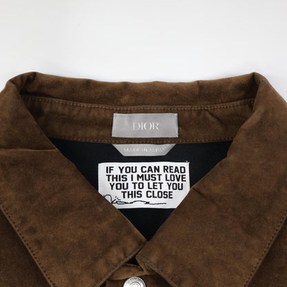 Dior Jack Logo Embroidery Velvet Oversize Shirt 52 — view 5