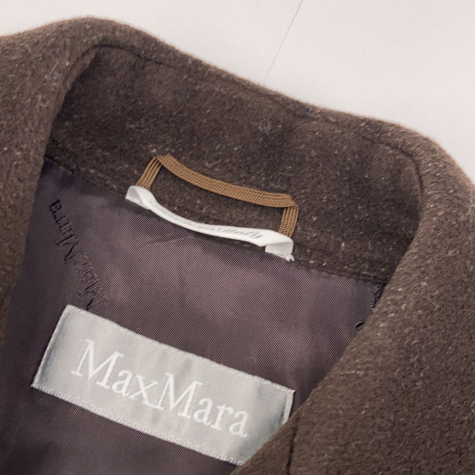 Max Mara Brown Wool 100 Semi Double Long Coat 36 — view 8