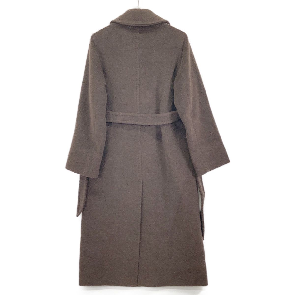 Max Mara Brown Wool 100 Semi Double Long Coat 36 — view 2