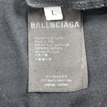 Balenciaga Black Lowercase Logo Short Sleeve T-Shirt — view 4