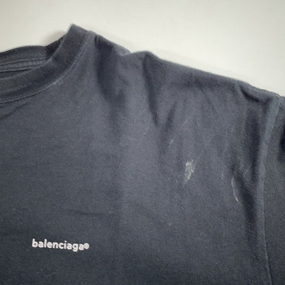 Balenciaga Black Lowercase Logo Short Sleeve T-Shirt — view 7