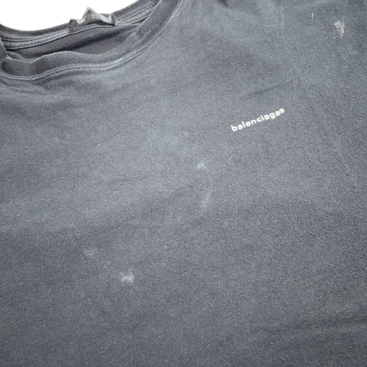 Balenciaga Black Lowercase Logo Short Sleeve T-Shirt — view 9