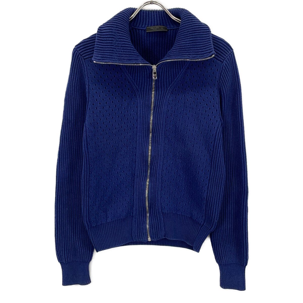 Prada Blue Cotton Drivers Knit 44 Sweater