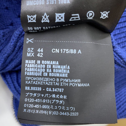 Prada Blue Cotton Drivers Knit 44 Sweater — view 5